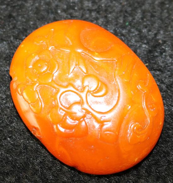 Chinese amber carving